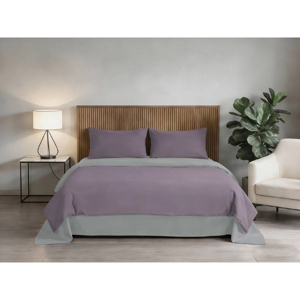 Фото - Комплект постельного белья SOHO 200х220 Puprle/Light gray (PATTERN 24-E)